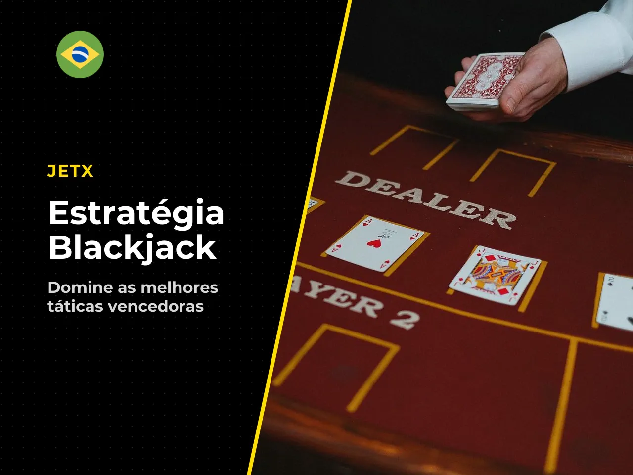 Pedir carta (hit) é favorável quando sua pontuação é rígida e baixa. Parar (stand) maximiza a expectativa (EV) caso você possua 13 a 16 e o dealer apresente cartas ruins (2 a 6). Dobrar deve ocorrer a